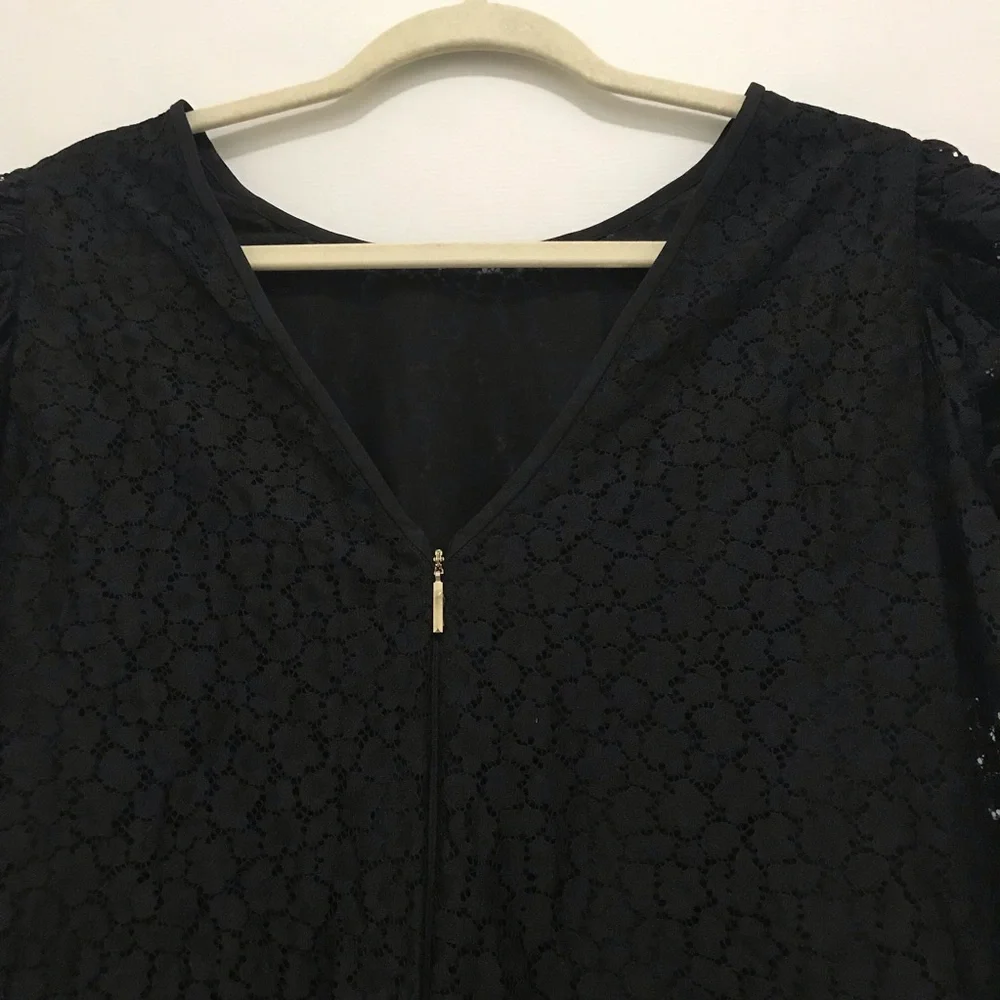 Kate Spade New York Flora Lace Puff Sleeve Blouse Size 14